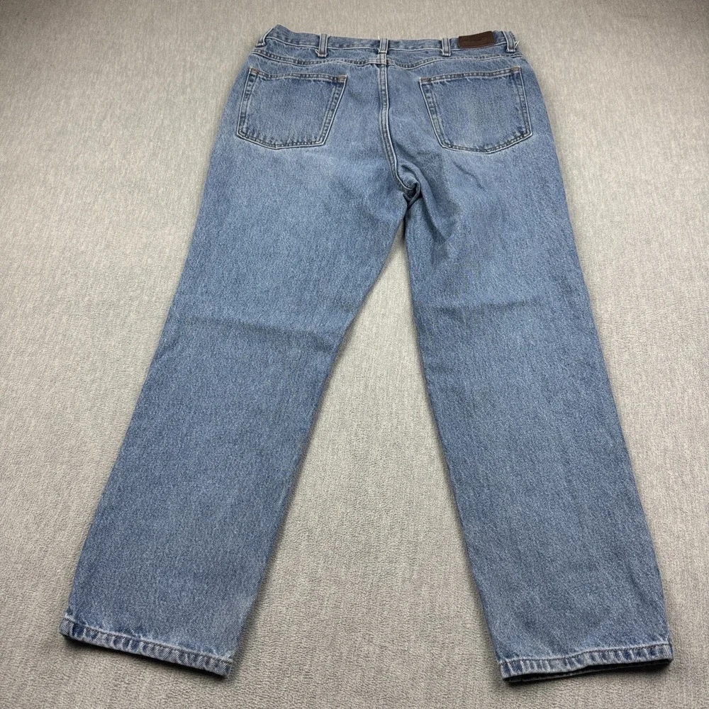 LL‎ Bean Jeans Mens 35x29 Blue Denim Classic Fit Pockets Cotton Zip Fly Casual